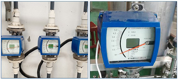 數(shù)顯金屬管浮子流量計(jì)現(xiàn)場(chǎng)安裝使用圖