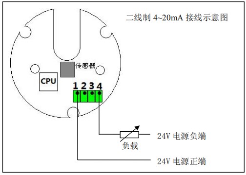 遠傳橢圓齒輪流量計二線制接線圖